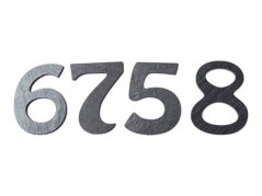 Huisnummer van leisteen klein
