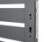 Aluminium schuttingpoort met lamellen - Afmeting: 1000 x 1500 mm