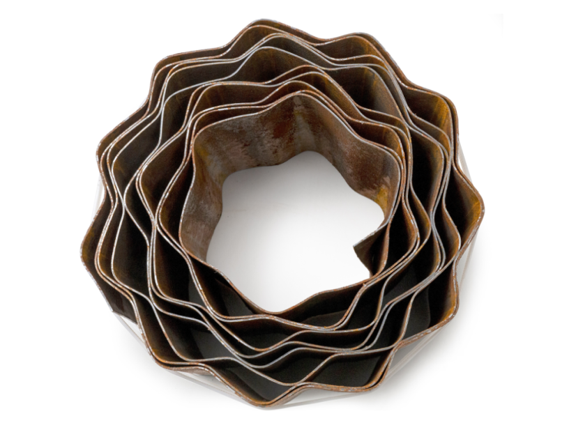 Pohledový obrubník Corten vlnitý - Rozměr: 150 x 5000 x 1 mm