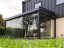 Pergola RAL 9005 s boční výplní a posuvnými stěnami