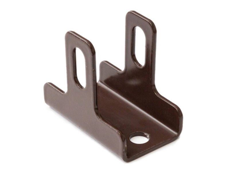 Riegelhalter für gemauerten Pfosten - Farbe: RAL 8017 Braun