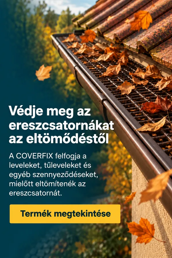 Coverfix ereszcsatorna rács – szennyeződésfogó