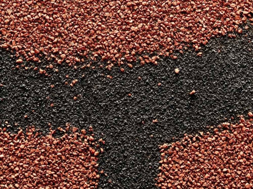 Selbstklebende Bitumen Dachschindel in der Rolle Rollshingle Rechteck | 1 × 5 m - Farbe: Rot