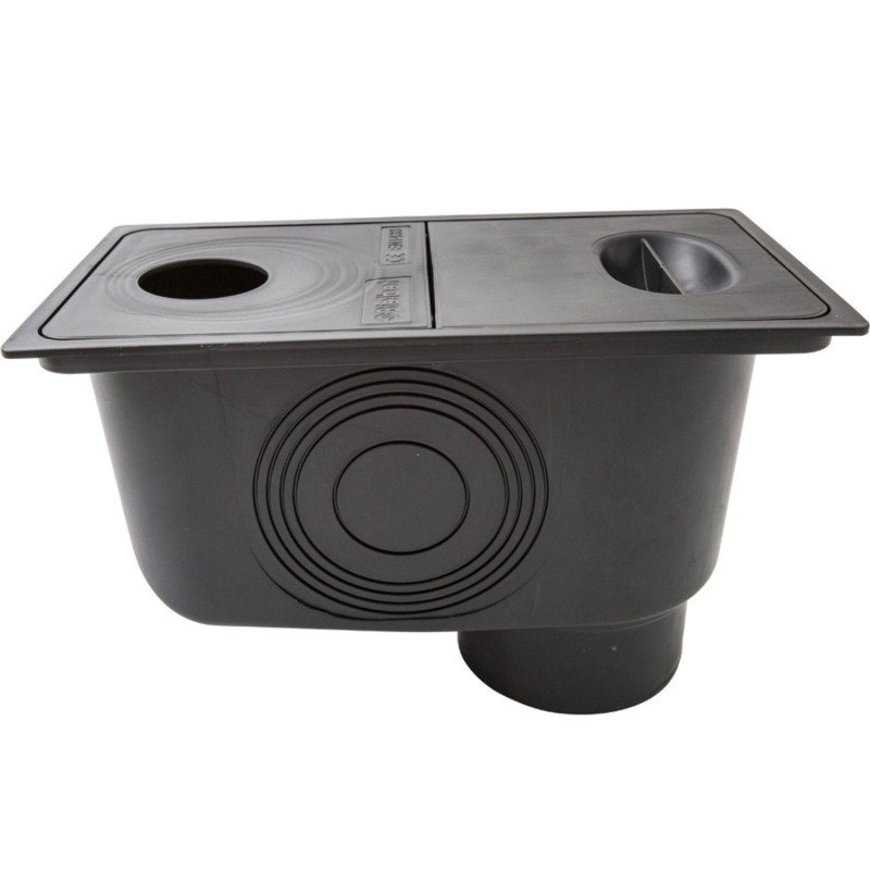 Trappola per acque meteoriche dal tetto – Pozzetto pluviale - Colore: marrone