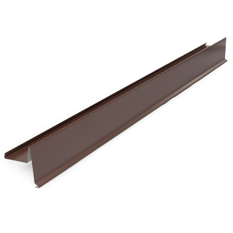 Margine de copertină UNI cu canal de apă - Culoare: RAL 8017 maro, Dimensiune: 0,45 x 1200 mm