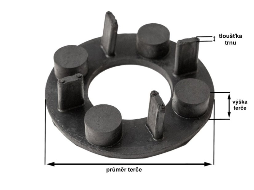 Disco in gomma per pavimentazione - Variante: 5 mm, Dimensione: 8 x 100 mm