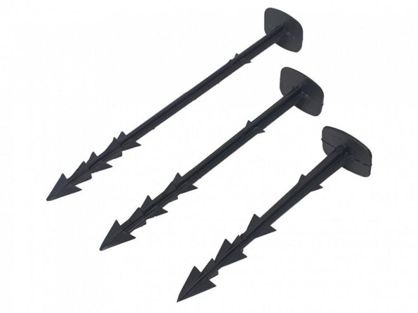 Piquet de fixation en plastique pour toiles de jardin et géotextiles - Taille: 12,5 cm