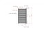 Aluminium schuttingpoort met lamellen - Afmeting: 1000 x 1500 mm