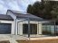 Pergola RAL 7016 s bočnou výplňou, posuvnými stenami a opálovým polykarbonátom