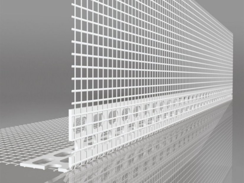 Flexibilní rohový profil PVC s tkaninou - Rozměr: 45 mm x 25 m