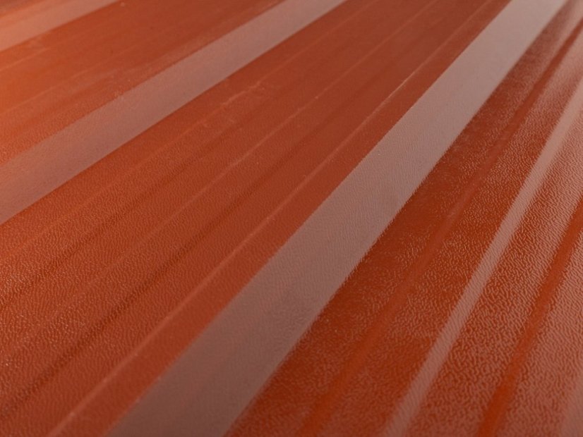 Lastra trapezoidale in PVC T25 terracotta