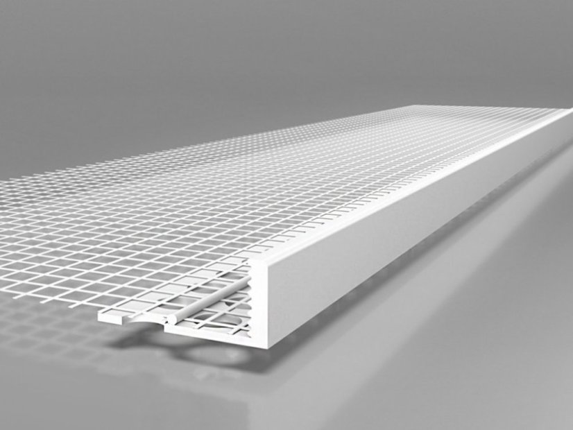 Putzabschlussprofil UPO mit Gewebe - Größe: 3 x 2000 mm