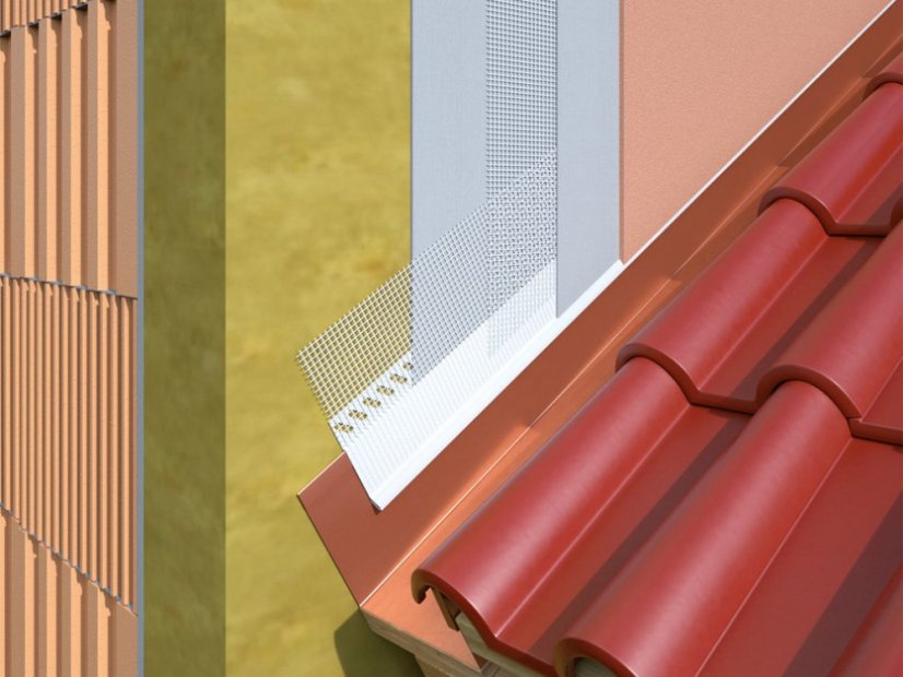 Profil de finisare pentru tencuială LX-45 pentru racordarea la elemente de tablă - Dimensiune: 2000 mm