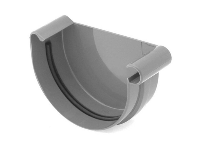 Endstück aus Kunststoff 125 mm - Farbe: Schwarz, Variante: Rechte
