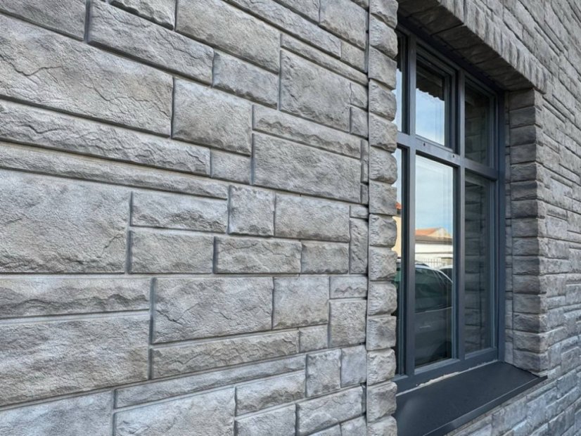 Fassadenverkleidung Cut Stone - Farbe: Smoke White