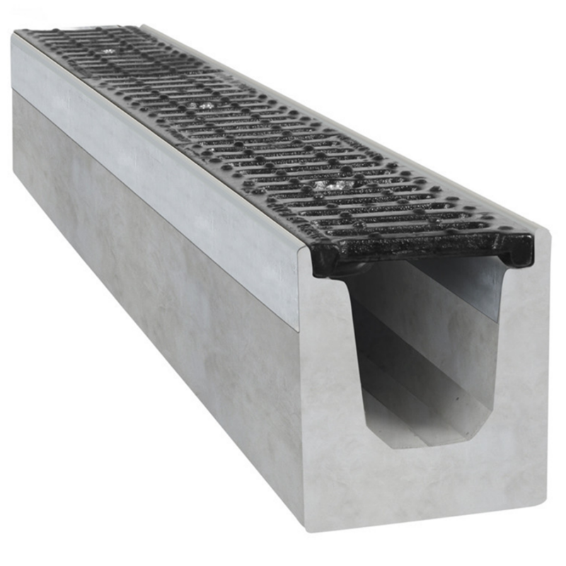 Betonový žlab C250 s litinovou mříží