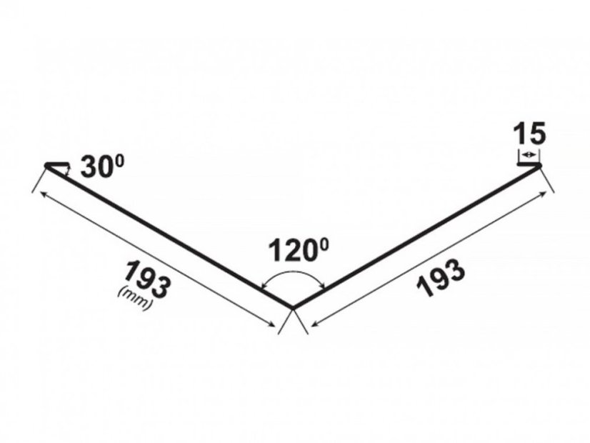 Kilgoot UNI - Kleur: RAL 7024 grafiet, Afmeting: 0,45 x 1200 mm
