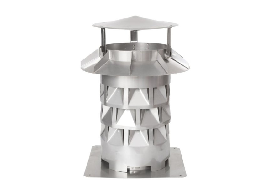 Kaminhaube DASK mit Sockel - Abmessung: ø 160 mm