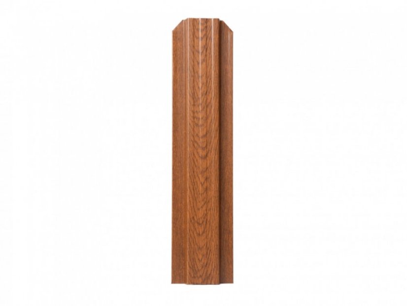 Doga per recinzione in lamiera Sicuro arrotondato - Dimensione: 80 x 11,5 x 1,8 cm, Colore: marrone