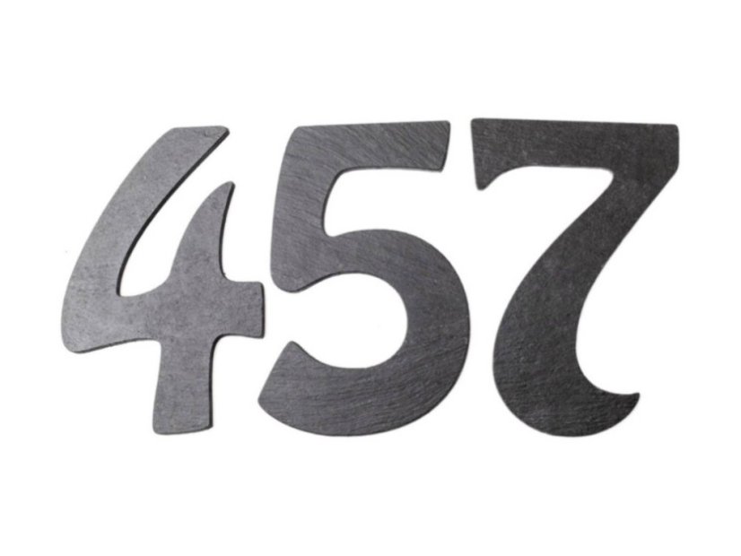 Hausnummer aus Schiefer groß
