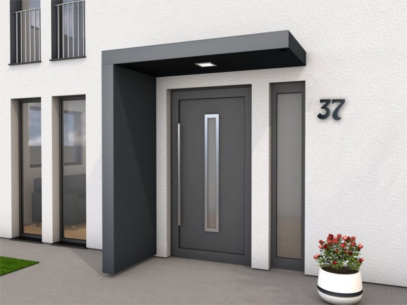 Hausnummer aus Schiefer groß - Variante: Ziffer 3