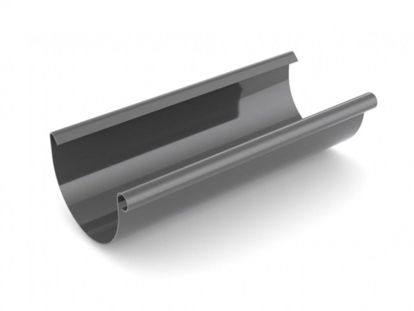 Dachrinne aus Kunststoff 125 mm - Farbe: Braun, Größe: 3 m x 125 mm