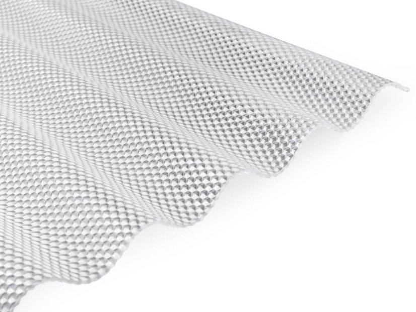 Golvend polycarbonaat plaat WBH STRONG – transparant - Afmeting: 2000 x 1045 mm