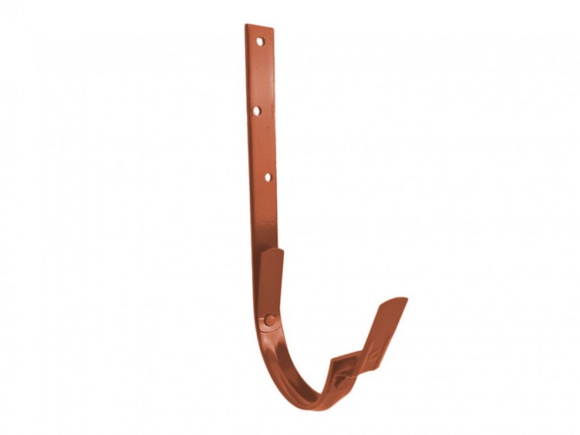 Lakovaný žlabový hák 430/250 mm RAL 3009 červená