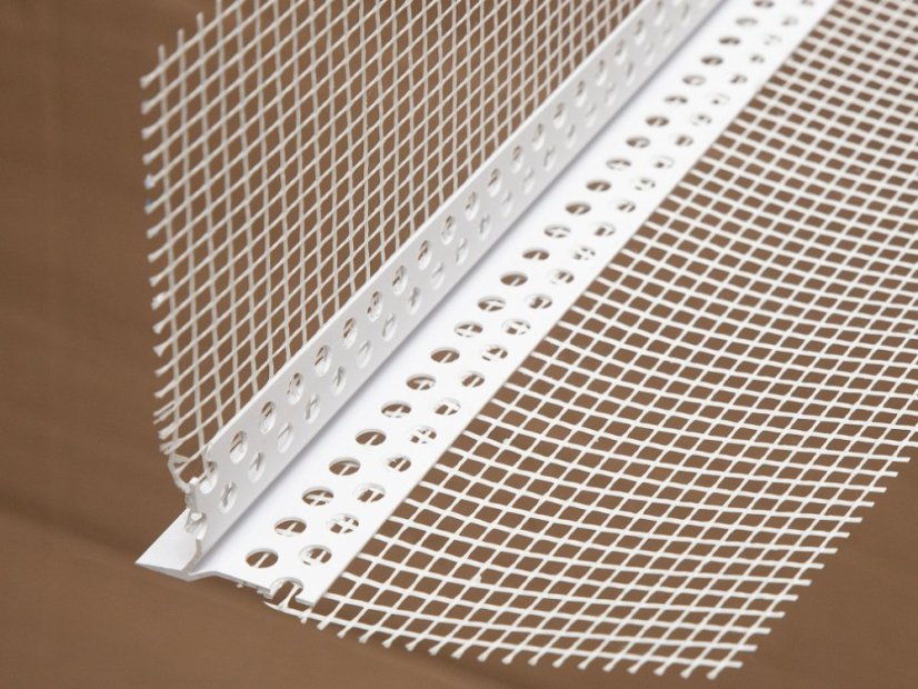 Okenní profil VLT s přiznanou okapnicí a tkaninou - Rozměr: 100 x 100 x 2000 mm