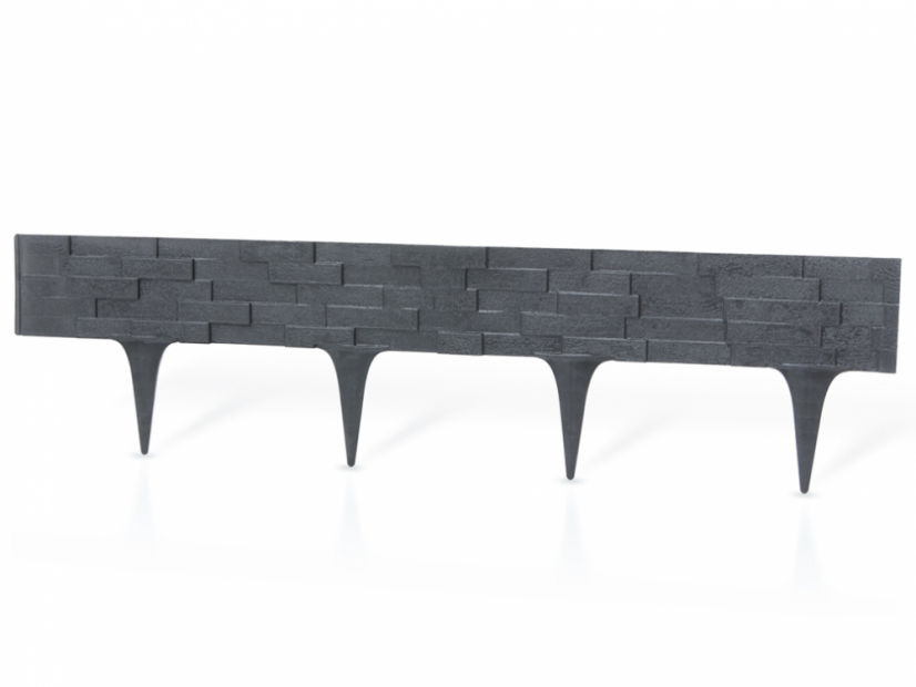 Bordillo de jardín Covergarden Stone - Color: negro