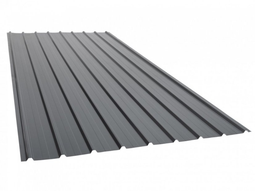 Trapézový plech T12 - Barva: RAL 7024 grafit, Rozměr: 2000 x 910 mm