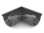 Angolo per canale di gronda PVC 75 mm - Colore: nero, Variante: esterno