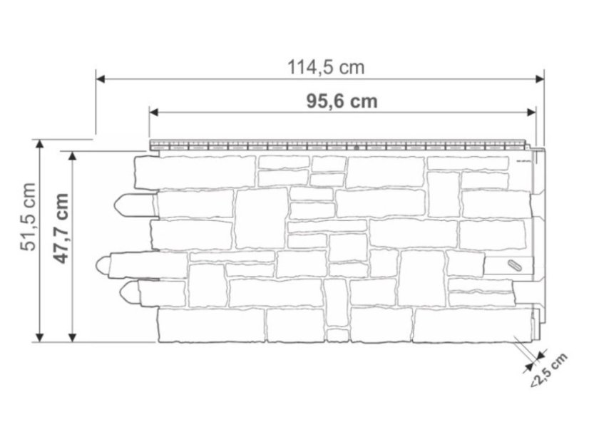 Fasádny obklad Stacked Stone - Farba: moka