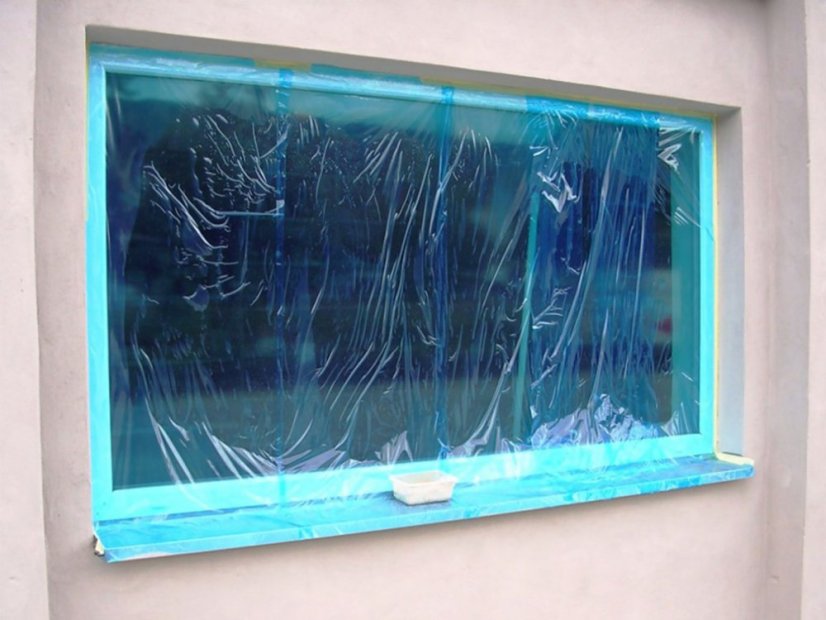 Selbstklebende Fensterschutzfolie - Abmessung: 0,5 x 75 m