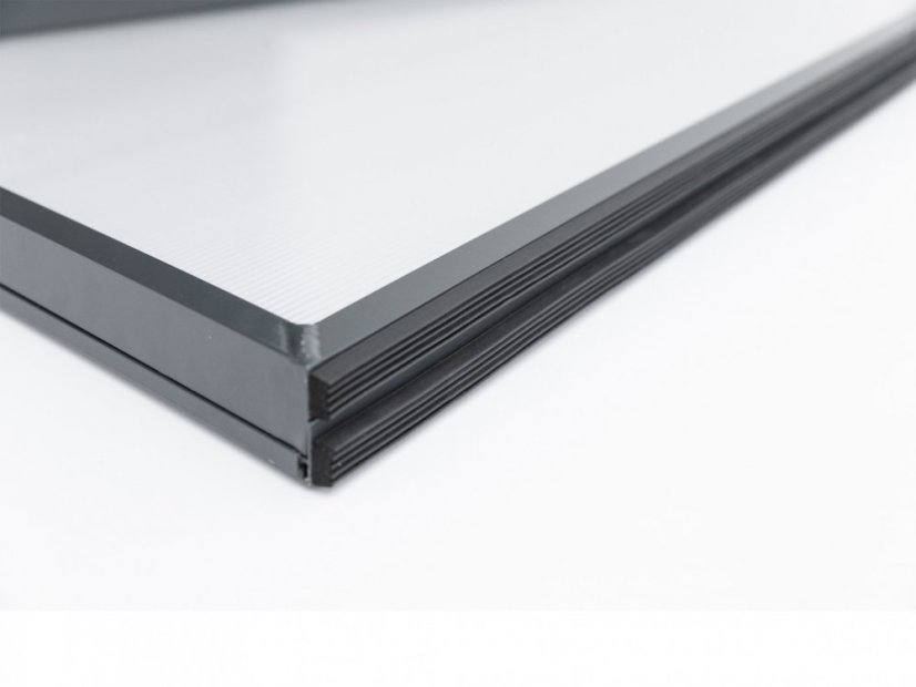 Seitenteil L-160 - Farbe: Anthrazit / Transparent, Variante: Links