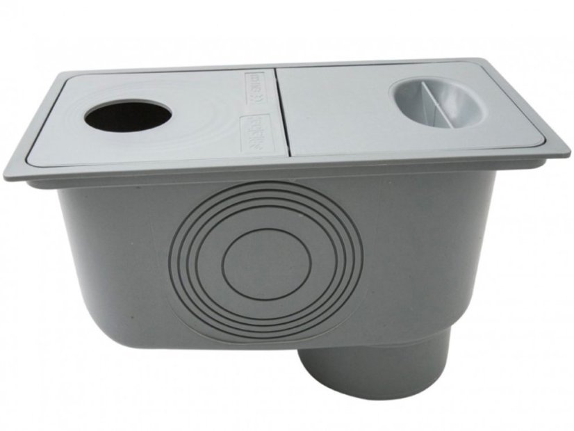 Trappola per acque meteoriche dal tetto – Pozzetto pluviale - Colore: marrone