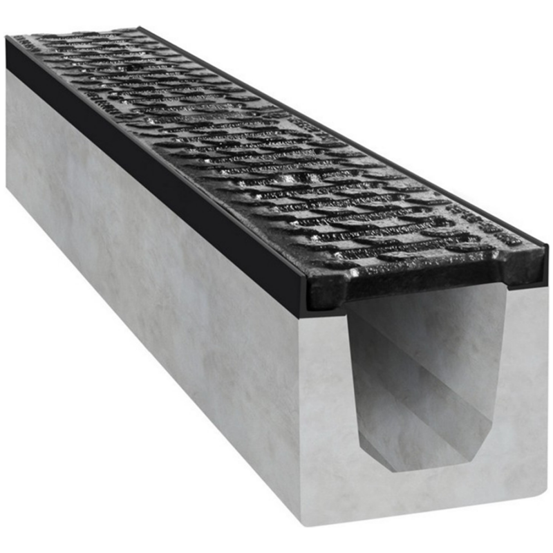 Betonový žlab D400 s litinovou mříží