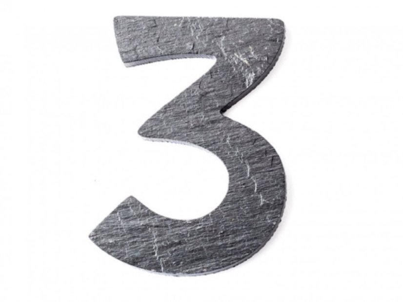 Palából készült házszám nagy - Variáció: számjegy 5