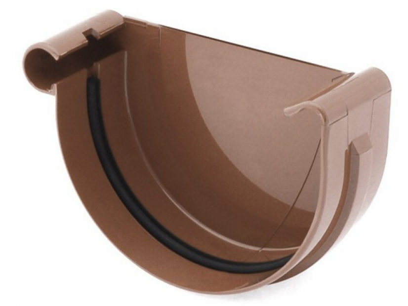 Endstück aus Kunststoff 75 mm - Variante: Rechte, Farbe: Anthrazit