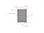Aluminium schuttingpoort met lamellen - Afmeting: 1000 x 1500 mm