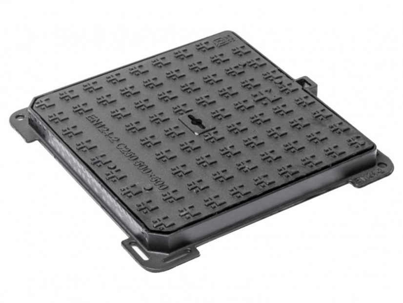 Litinový poklop s rámem - Varianta: 300 x 300 mm