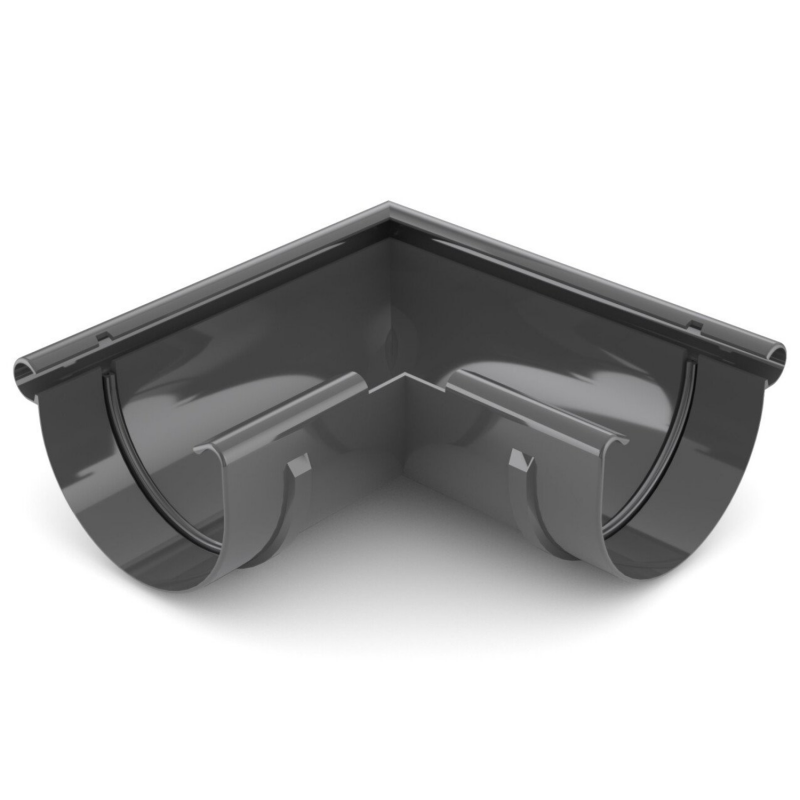 Angolo per canale di gronda PVC 100 mm - Colore: antracite, Variante: esterno