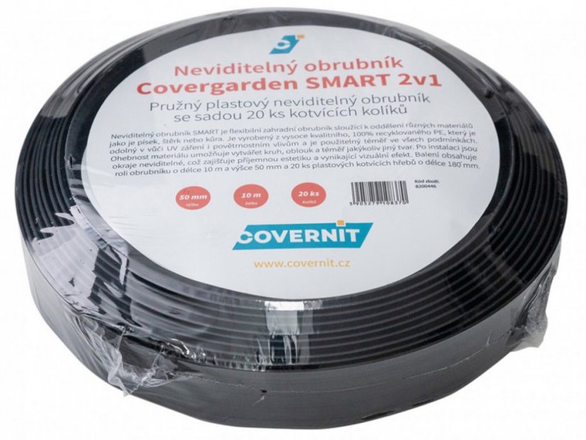Neviditeľný obrubník Covergarden Smart 2v1 - Rozmer: 10 m x 50 mm