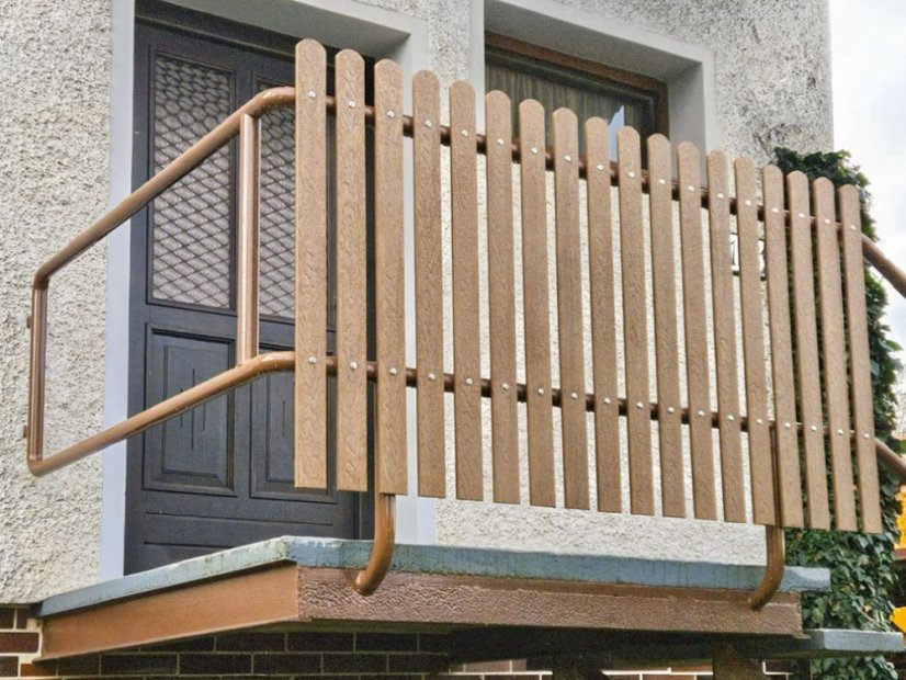 Doga per recinzione WPC oak brown - Variante: Dritta, Dimensione: 71 x 11 x 1500 mm