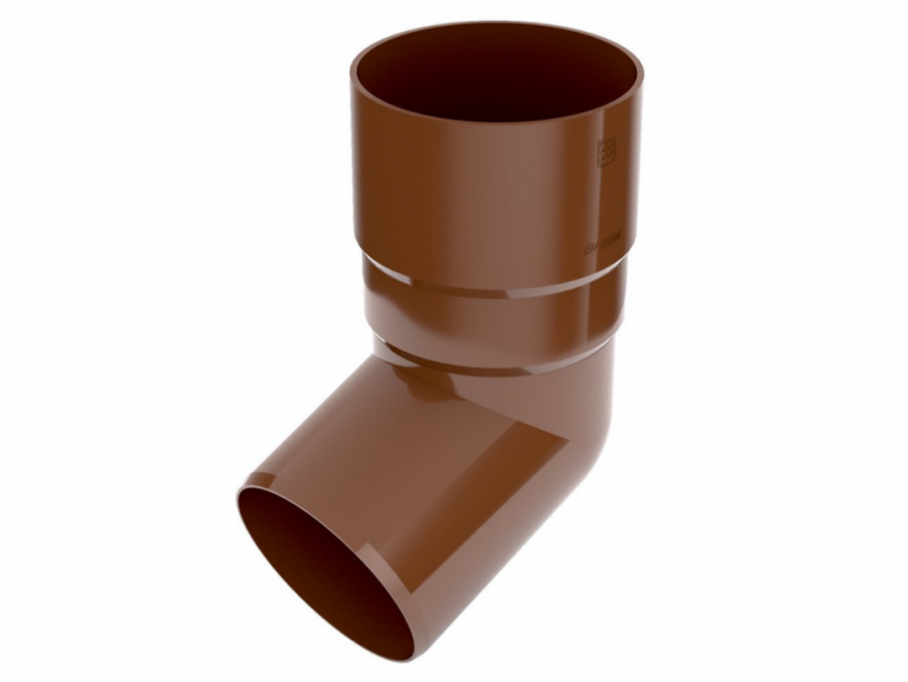 Plastové koleno pre odkvapový zvod PVC 63 mm - Farba: hnedá