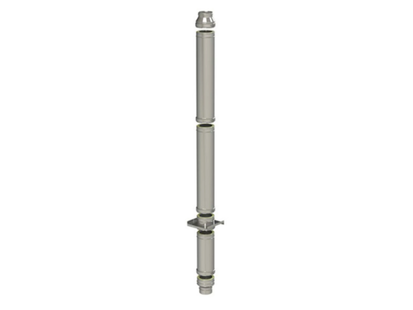 Coș de fum din inox DW 25 drept - Dimensiune: ø 150 mm x 3 m