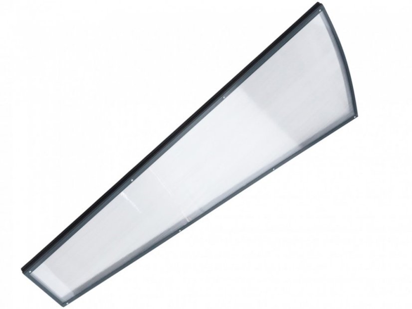 Seitenteil L-160 - Farbe: Anthrazit / Transparent, Variante: Links