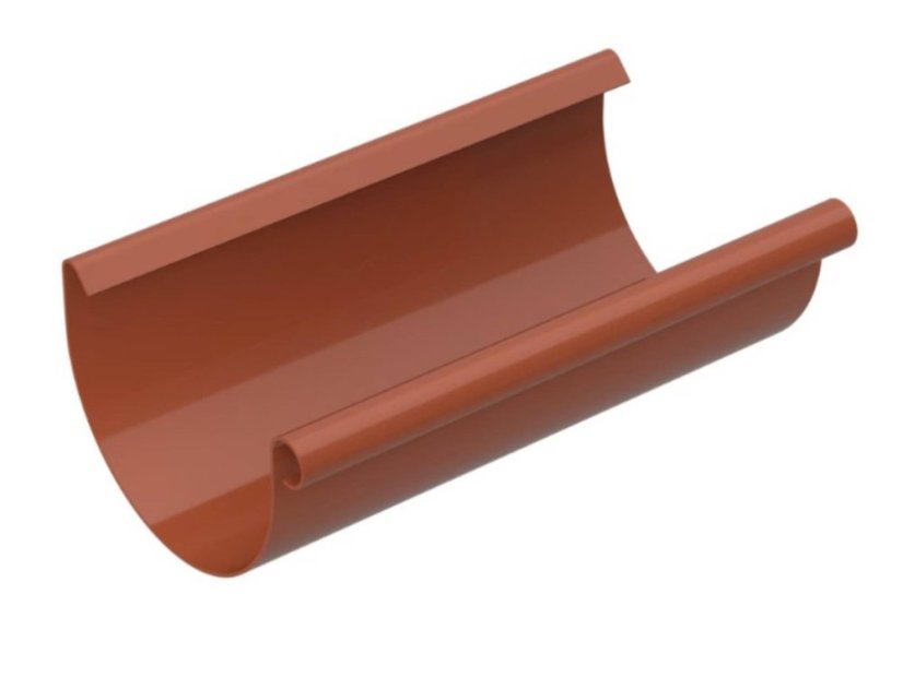 Jgheab din PVC 125 mm - Culoare: roșu cărămiziu, Dimensiune: 3 m x 125 mm