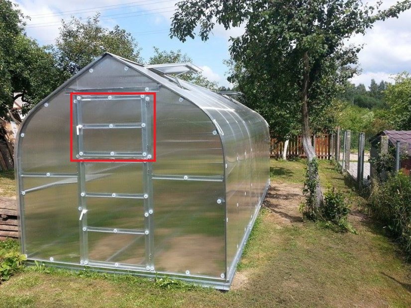Achterraam voor Standard-kassen - Variant: achterraam