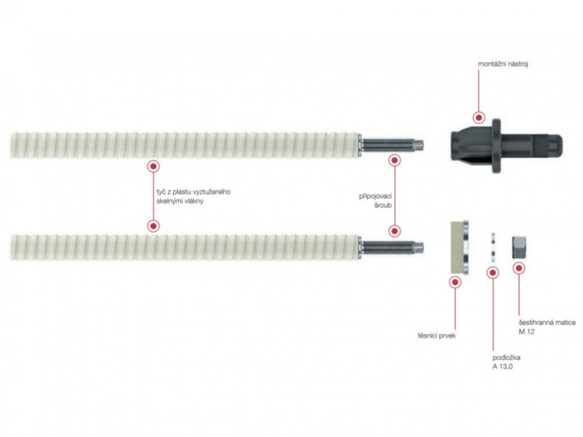 Befestigungselement für gedämmte Fassaden EJOT Iso-Bar - Größe: 260 mm